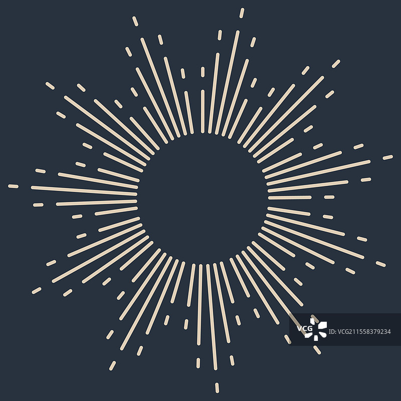 复古手绘的日晕烟花爆炸图片素材