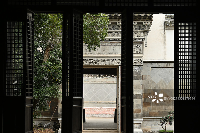 西山岛东村古村的徐氏宗祠图片素材