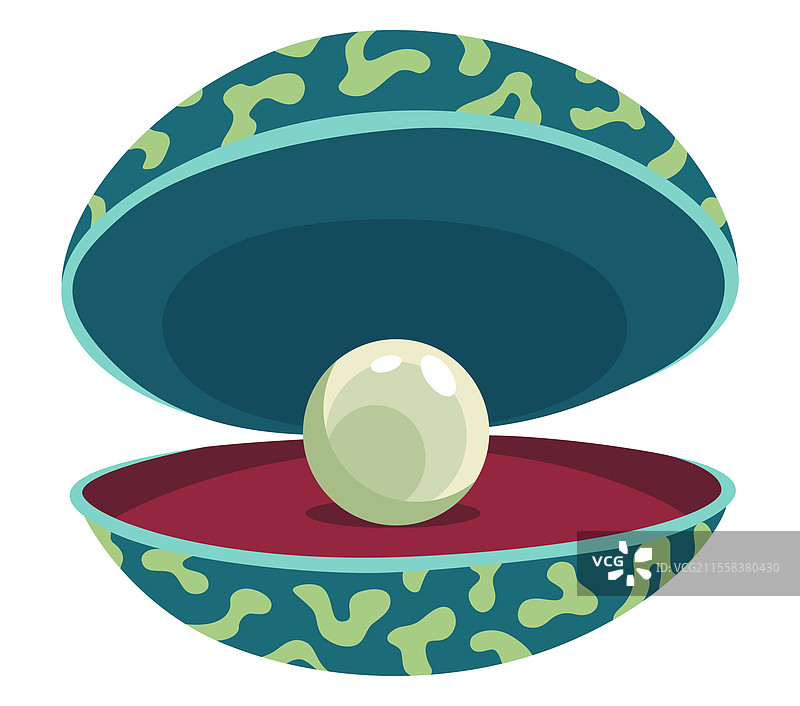 贝壳中的珍珠，打开的扇贝和珍珠图片素材