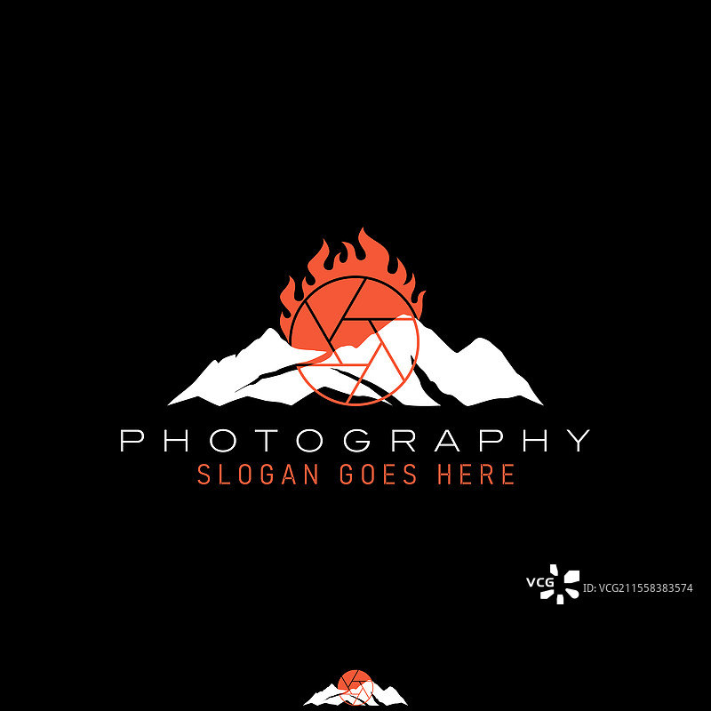 山峰火焰捕捉相机照片图片素材