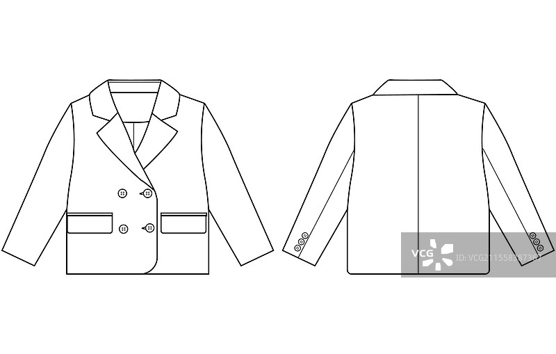婴儿男孩双排扣西装外套图片素材
