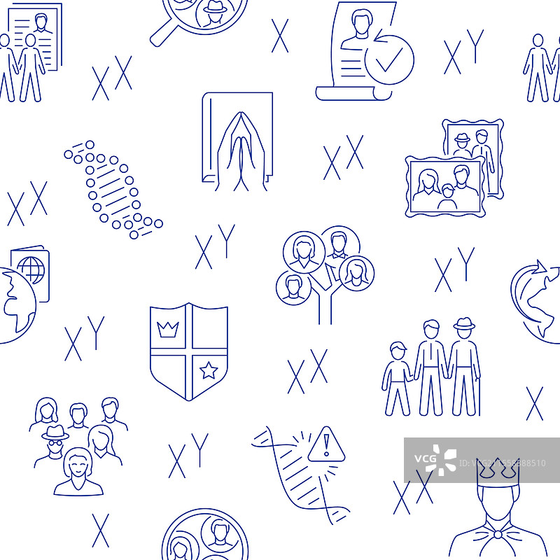 家谱家族树无缝图案图片素材