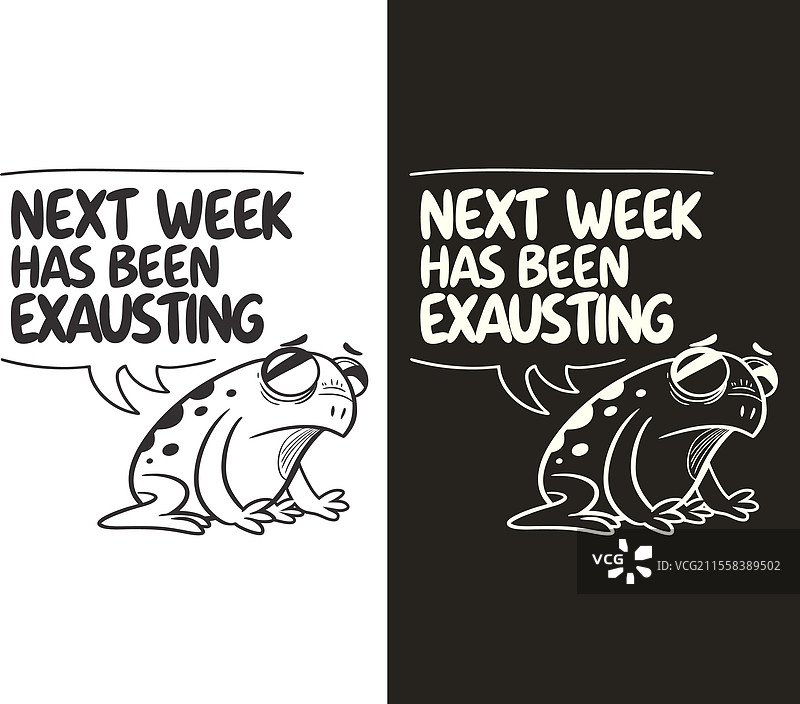 疲惫的青蛙卡通T恤设计图片素材