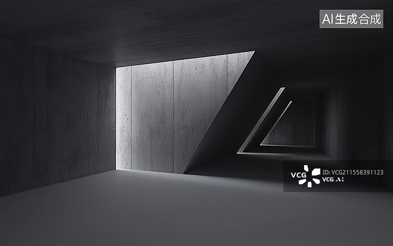 【AI数字艺术】黑色房间图片素材