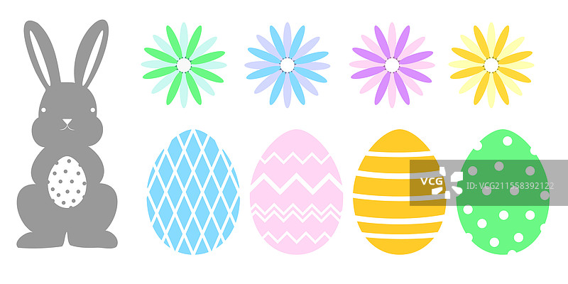 复活节多彩元素图片素材
