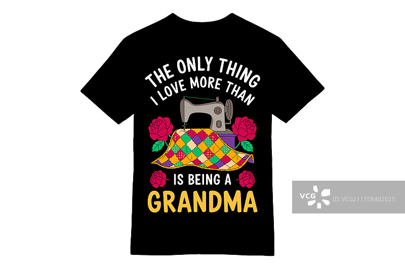 奶奶的拼布爱心T恤图片素材