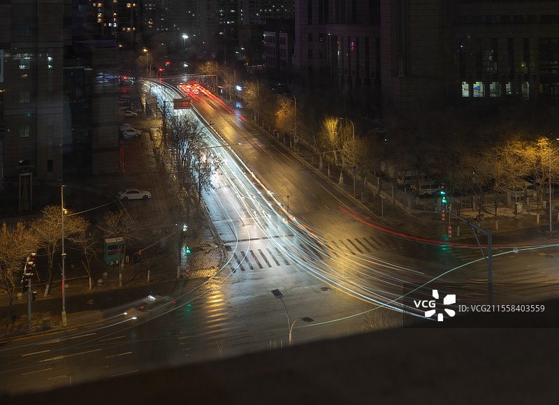 夜晚车流图片素材