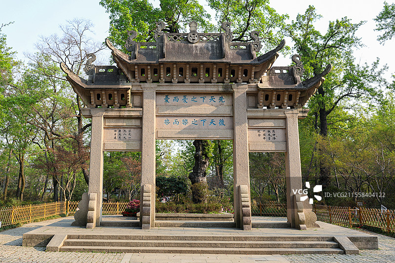 苏州天平山范文正公忠烈庙及天平山庄风光建筑组图图片素材