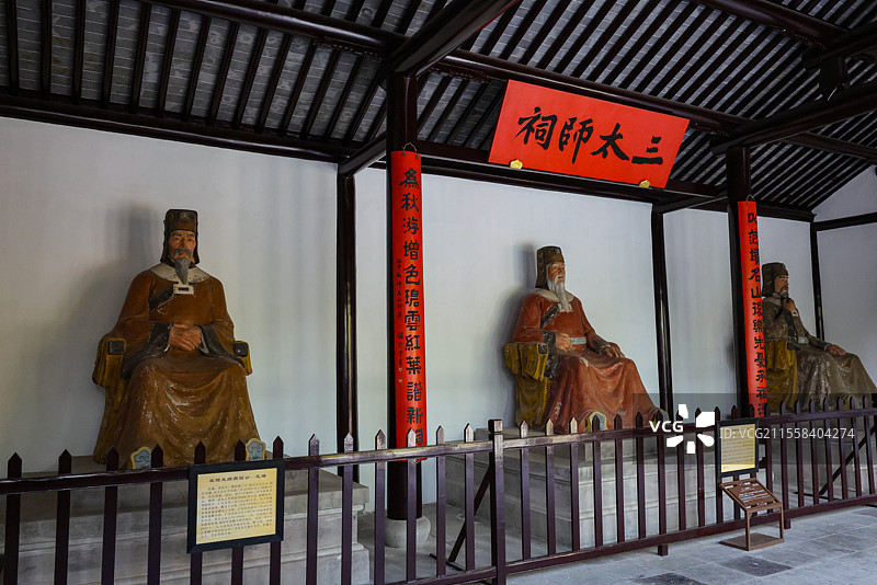 苏州天平山范文正公忠烈庙及天平山庄风光建筑组图图片素材