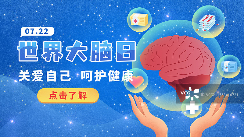 脑健康日世界大脑日脑部健康医疗脑出血预防中风体检图片素材