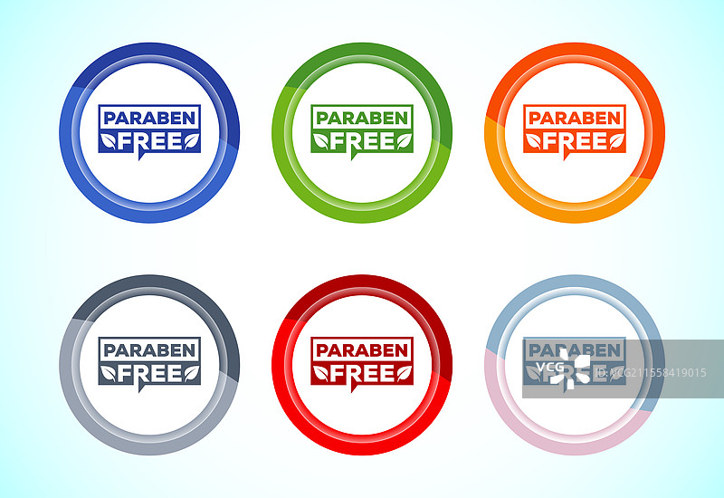 无对羟基苯甲酸酯的图标设计，适合用于产品图片素材