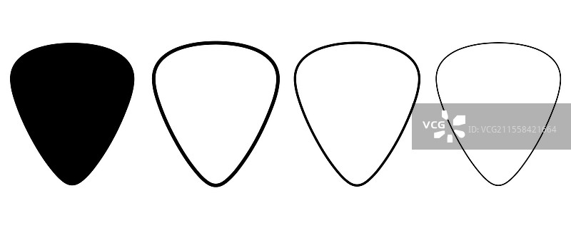 吉他拨片图标集 吉他拨片设计图片素材