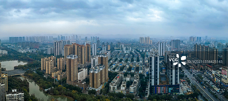 来宾市 兴宾区 盘古大道 平西村 城市 航拍图片素材