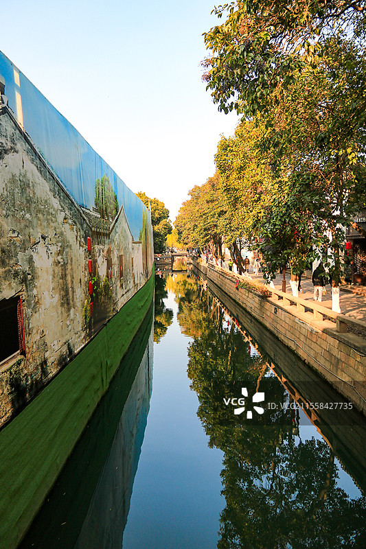 江苏苏州平江路历史文化街区江南水乡姑苏古城平江路小桥流水人家图片素材