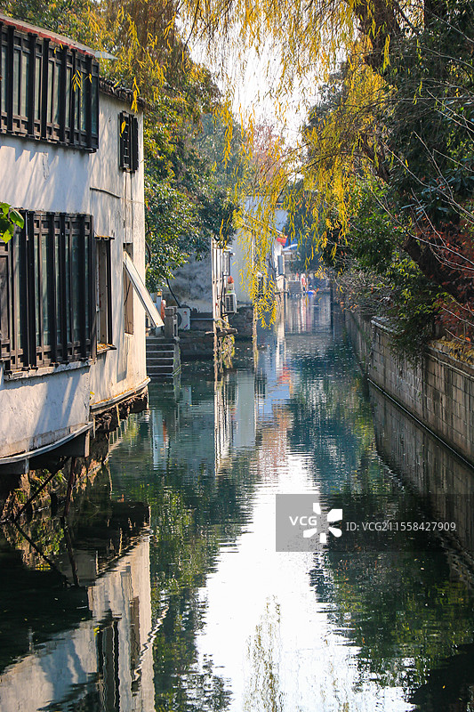 江苏苏州平江路历史文化街区江南水乡姑苏古城平江路小桥流水人家图片素材