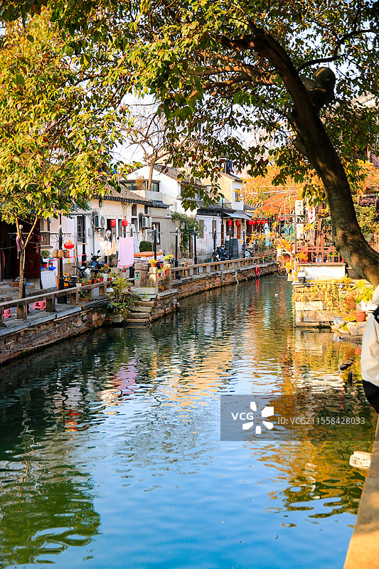 江苏苏州平江路历史文化街区江南水乡小桥流水人家图片素材