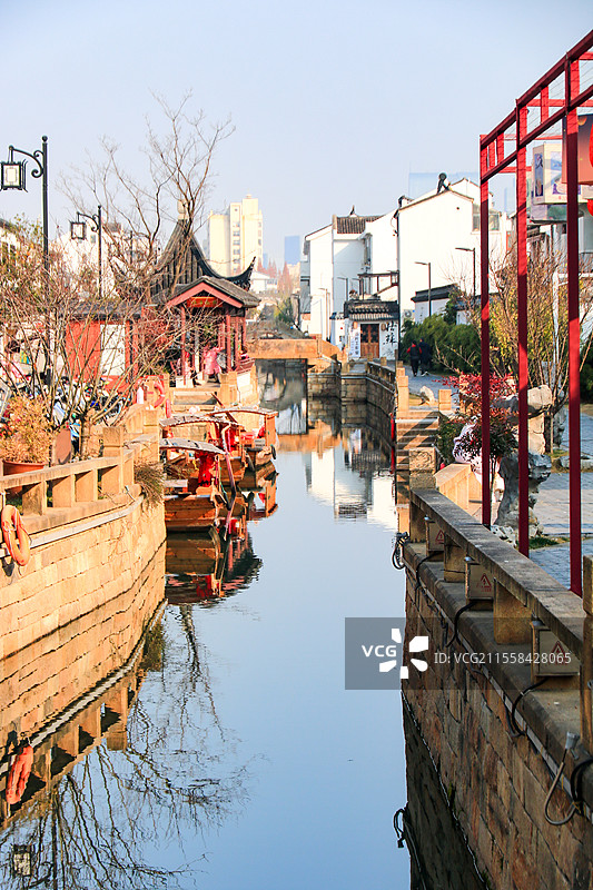江苏苏州平江路历史文化街区江南水乡小桥流水人家图片素材