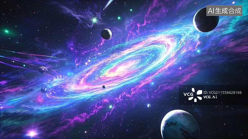 【AI数字艺术】星际幻境图片素材