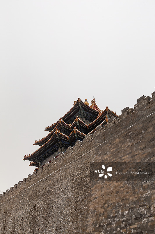 故宫角楼阴天图片素材