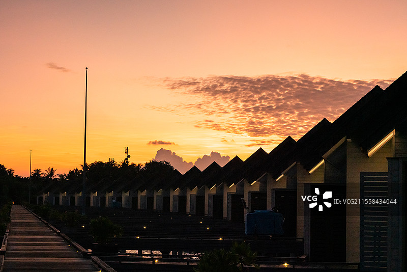 马尔代夫日落图片素材