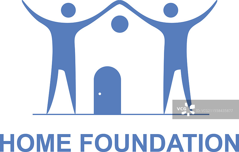 有两个人的房屋基础图片素材