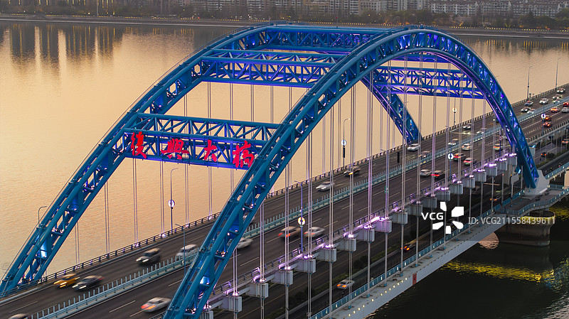 杭州复兴大桥航拍图片素材