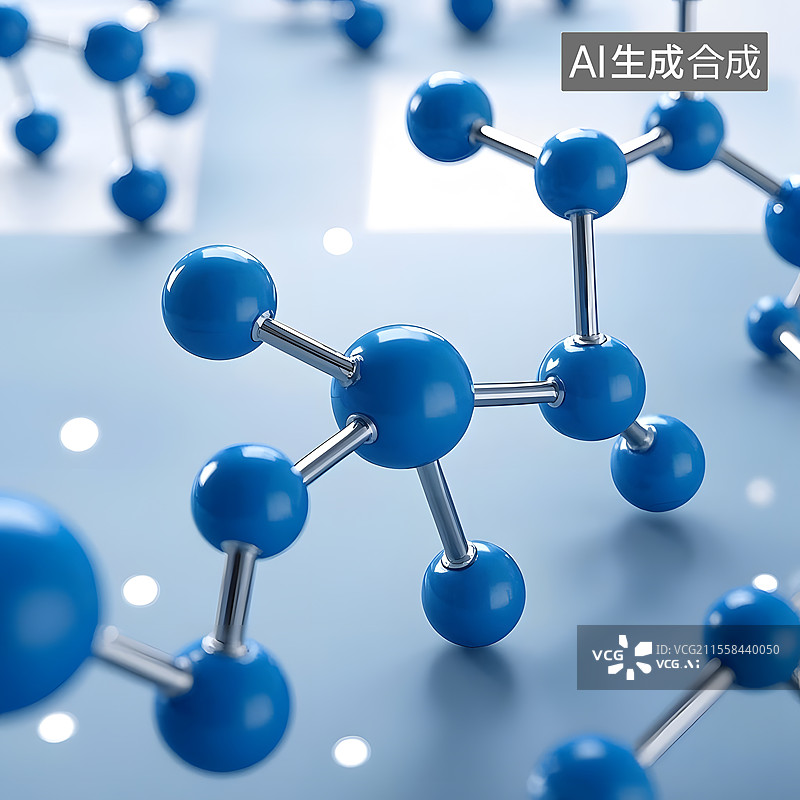 【AI数字艺术】富勒醇分子结构图片素材