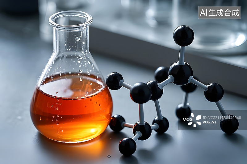 【AI数字艺术】富勒醇分子结构图片素材