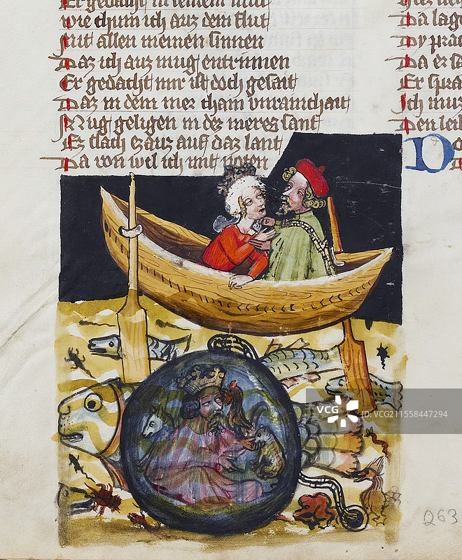 亚历山大大帝在水下，插图图片素材