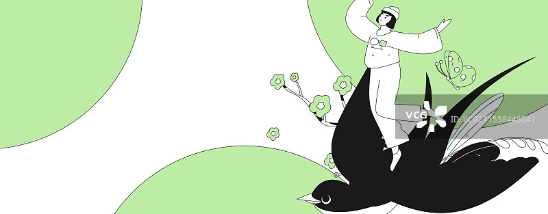 24节气立春雨水惊蛰春风清明谷雨扁平人物矢量概念运营手绘插画图片素材