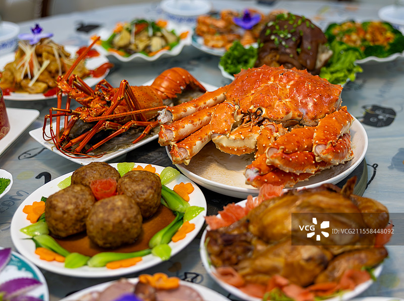 年夜饭大餐图片素材
