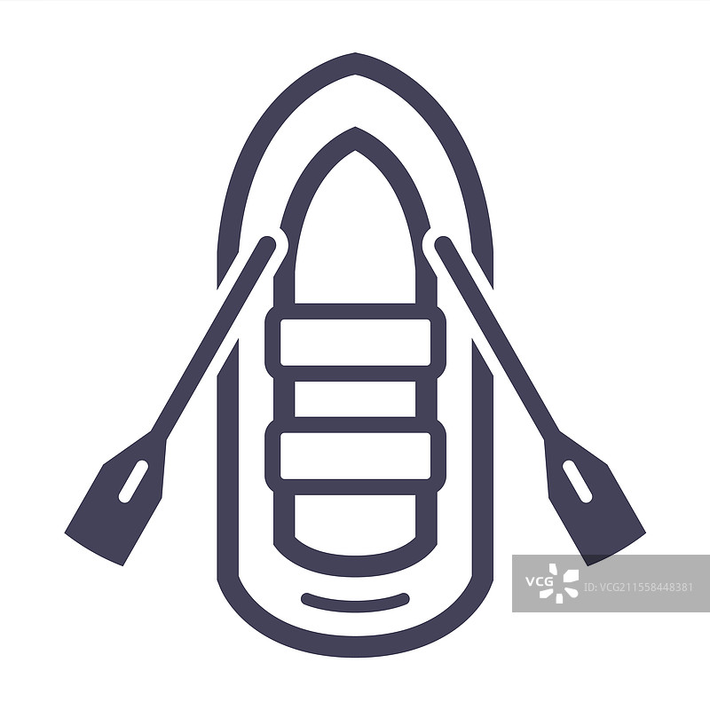 充气船的黑色图标图片素材