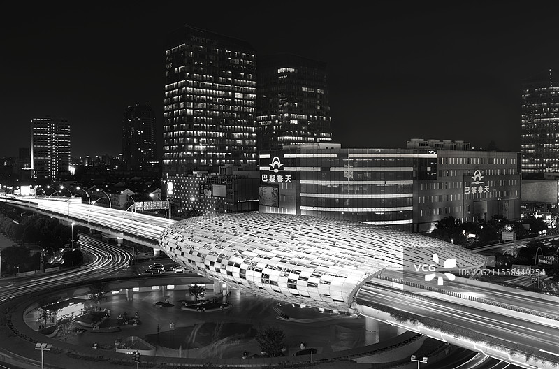 上海五角场高架图片素材