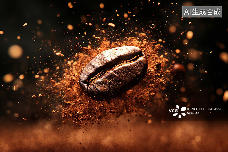 【AI数字艺术】咖啡豆素材图片图片素材