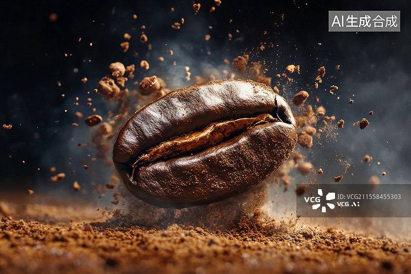 【AI数字艺术】咖啡豆素材图片图片素材