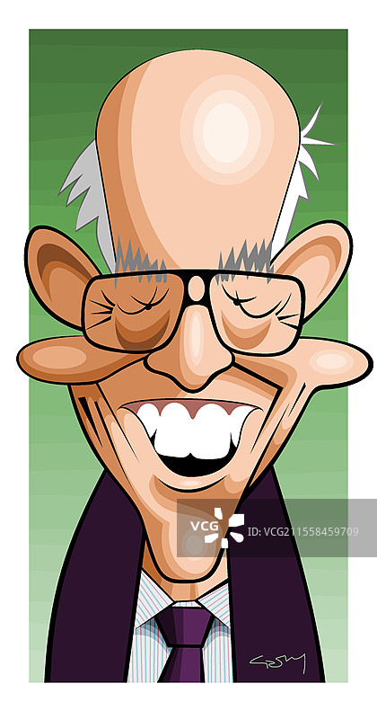 保罗·D·博耶，美国生物化学家，插图图片素材