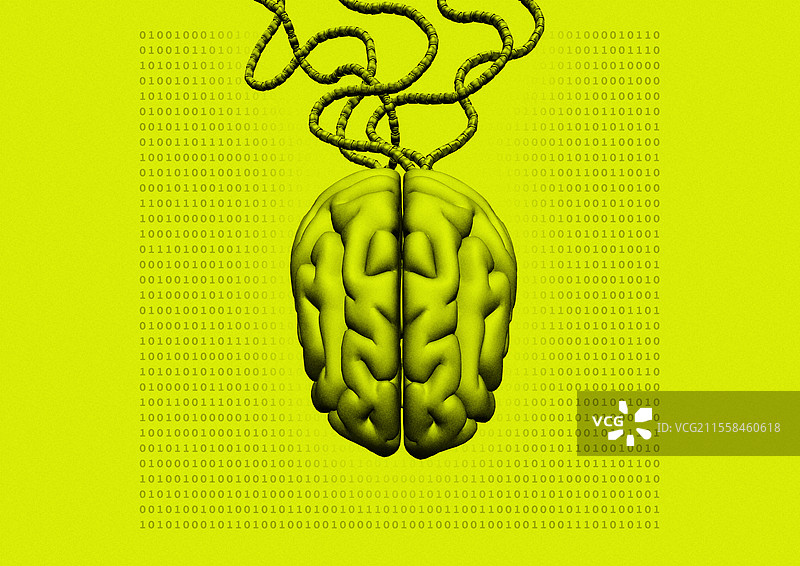 脑机接口插图图片素材