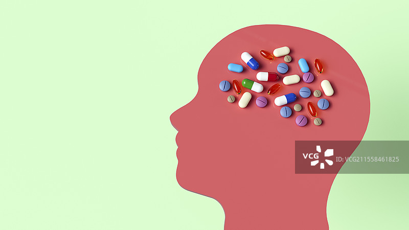 神经系统疾病药物的概念插图图片素材