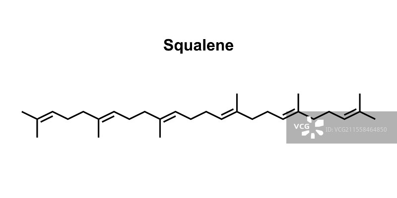 角鲨烯结构插图图片素材