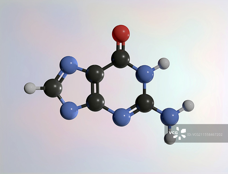 鸟嘌呤分子插图图片素材