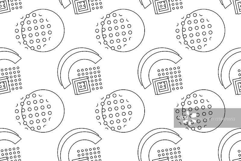 儿童几何图形着色图案图片素材