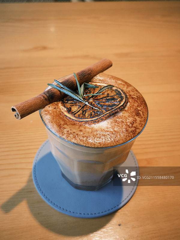 广州香橙肉桂咖啡图片素材