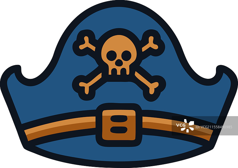 海盗船长帽图标图片素材