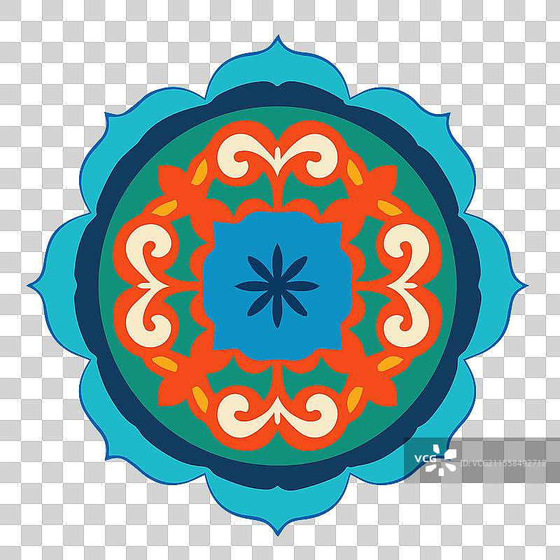 中国传统的彩色艺术装饰纹样服饰纹样包装花纹白色背景彩色花边花纹装饰矢量元素图片素材