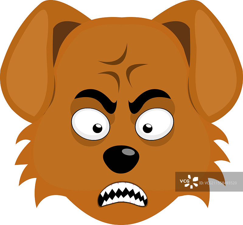 狗的愤怒血管图片素材