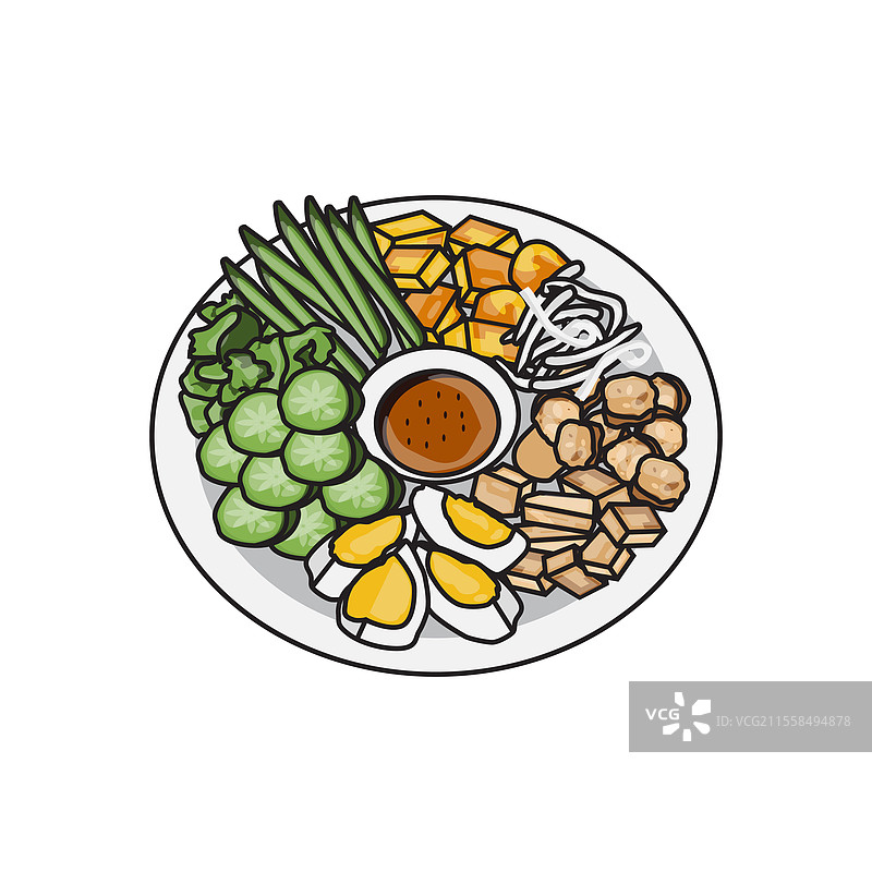 印尼街头食品加多加多图片素材