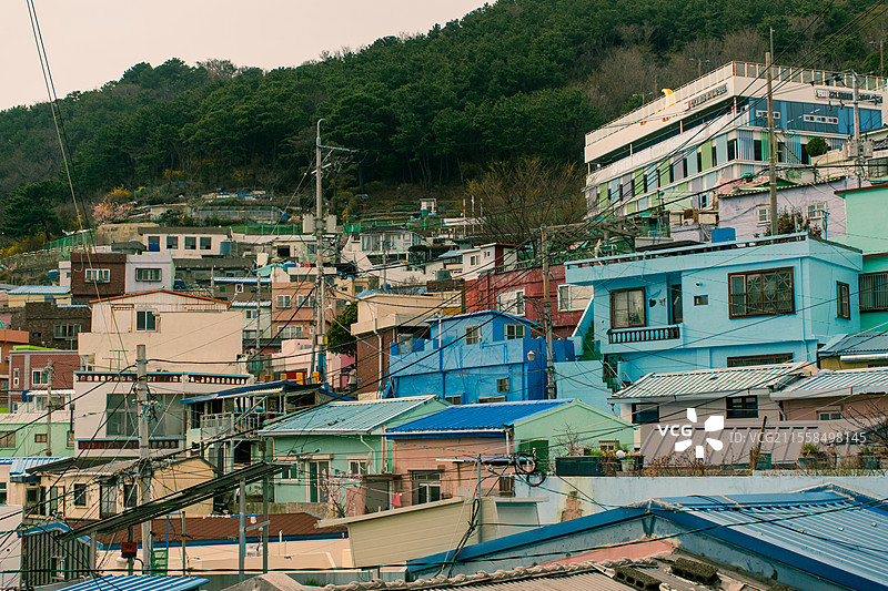 釜山甘川文化村与小王子图片素材