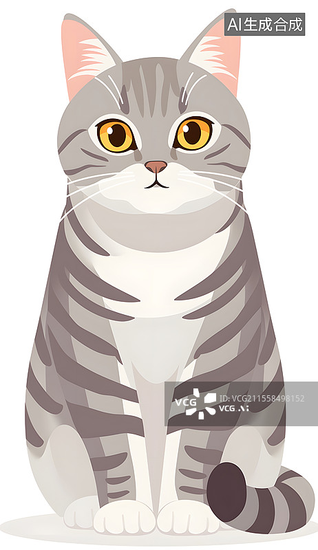 【AI数字艺术】猫咪 插画 可爱图片素材