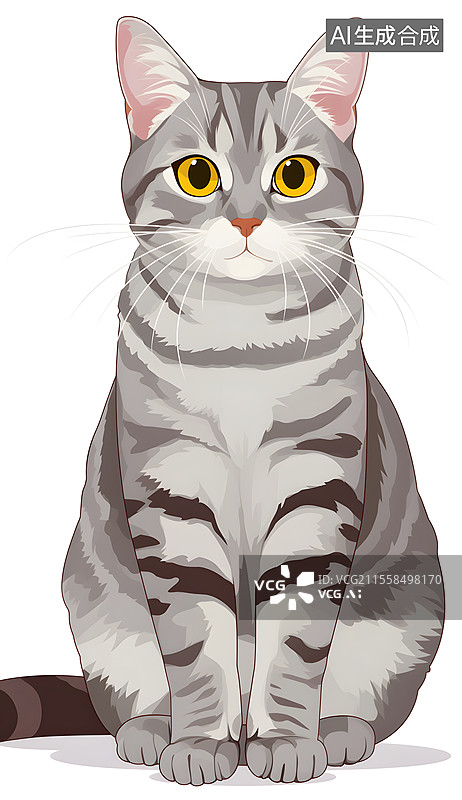 【AI数字艺术】猫咪 插画 可爱图片素材