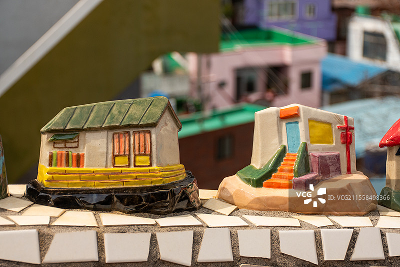 釜山甘川文化村与小王子图片素材